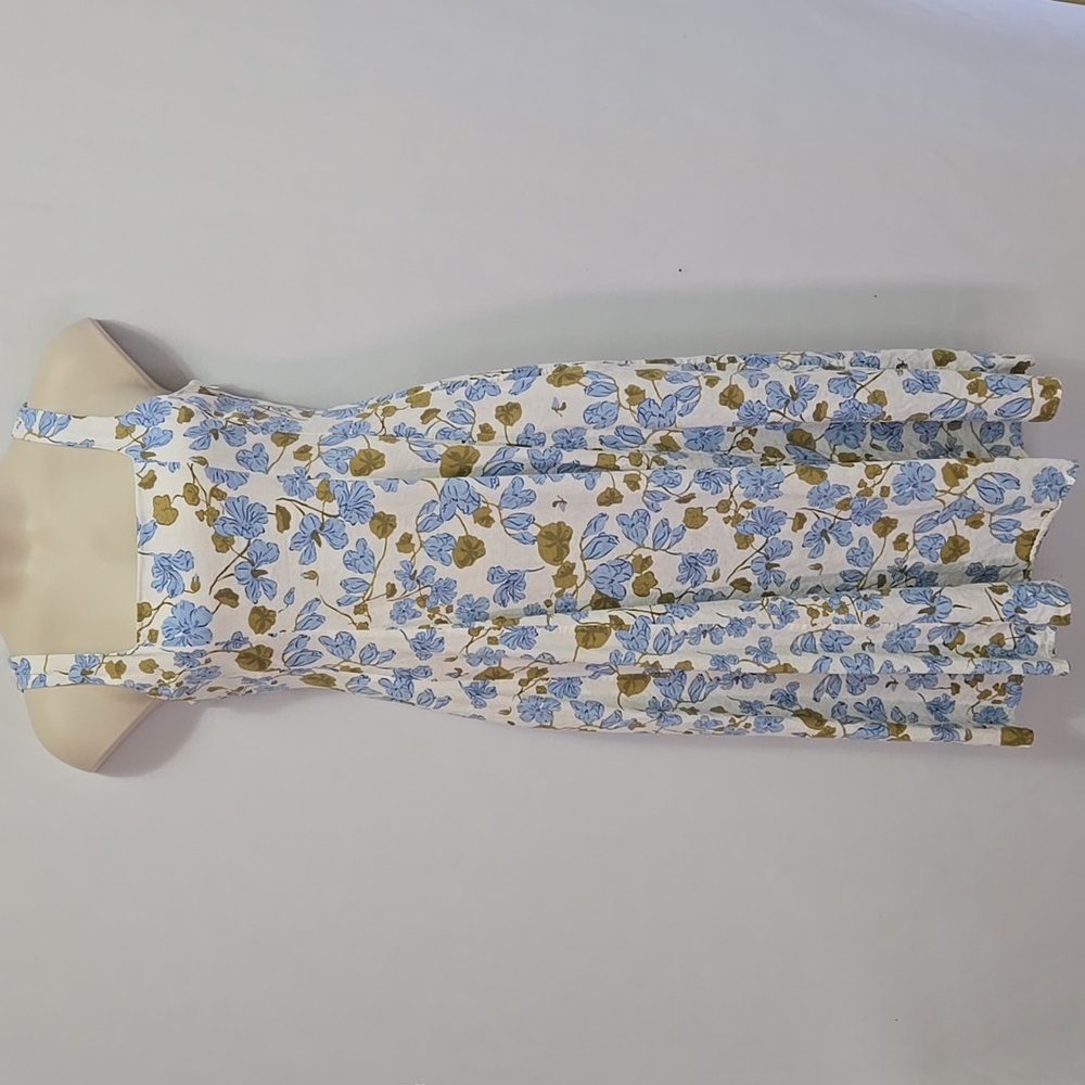 Joie Floral Linen Blend Midi Dress Size 8 Cottagecore Tradwife Easter Spring - Picture 3 of 15
